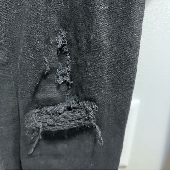 J Brand Black Distressed Skinny Jeans  Raw Hem Size 31 - Picture 5 of 15